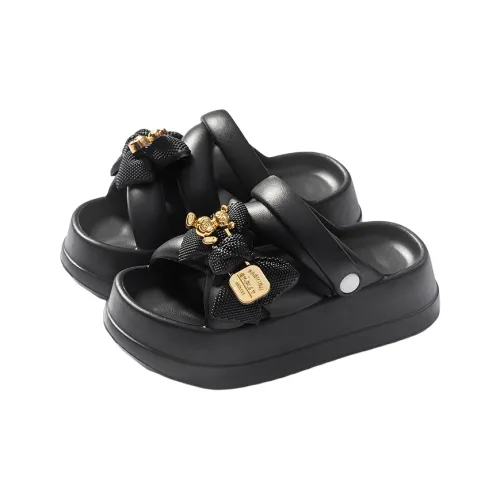 The Fat Dragon Is Here Home Slippers White/Black