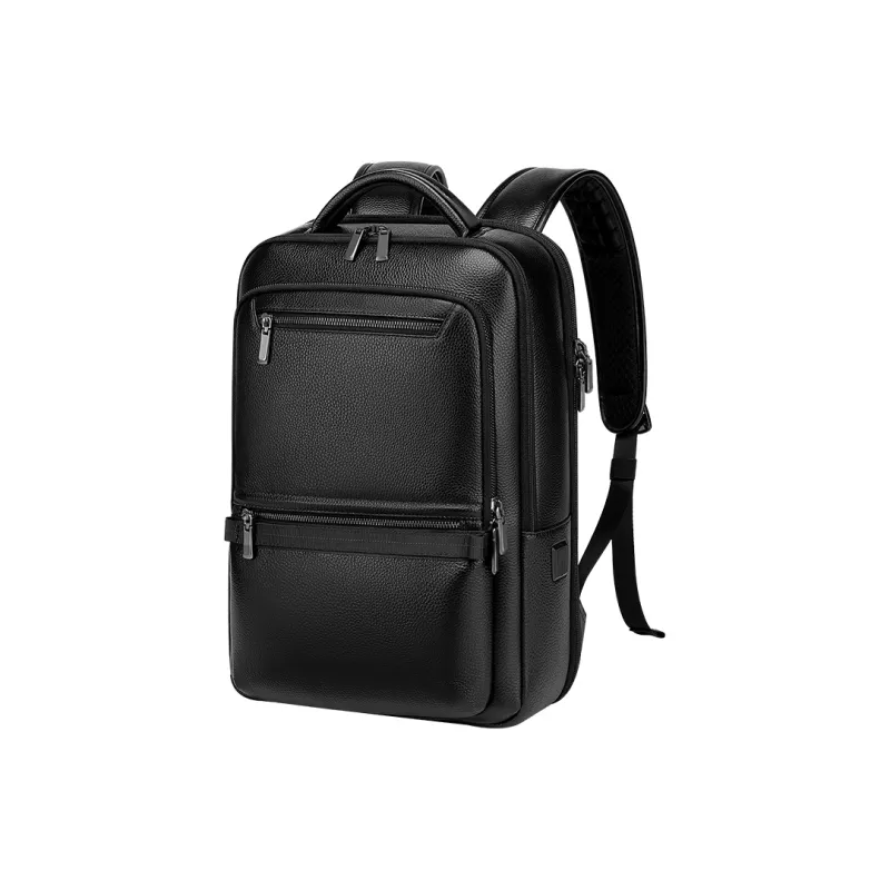 POLO Cow Leather Backpack Regular Men's Black-1