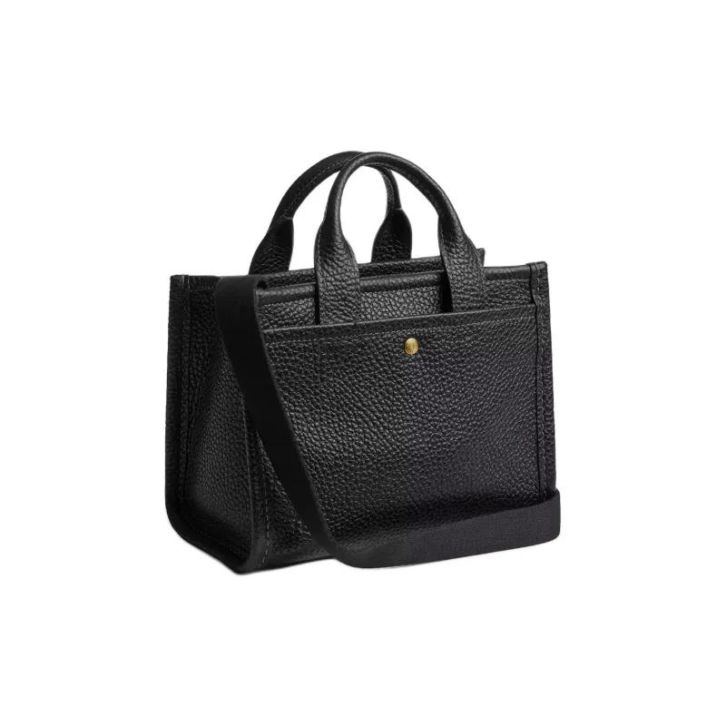 COACH Cargo Pebble Leather Tote Bag, Shopping Bag, Shoulder Bag, Crossbody Bag, Handbag Trumpets Women's Black-1