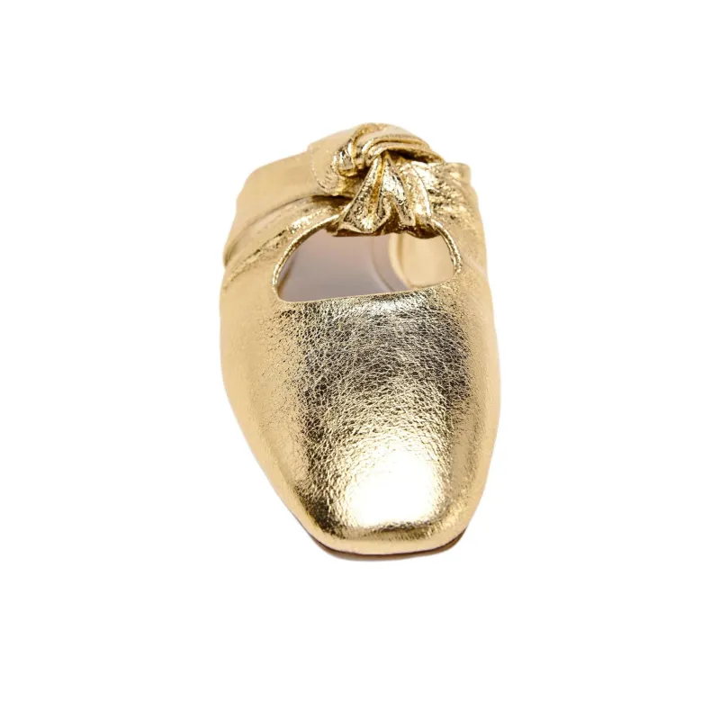ZARA Abrasion Resistant Wrap toe Slippers Women's Gold-3
