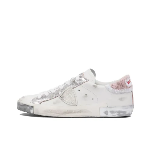 PHILIPPE MODEL Prsx Tennis Cushioning Lightweight Low Top Skateboard Shoes Women's White Pink
