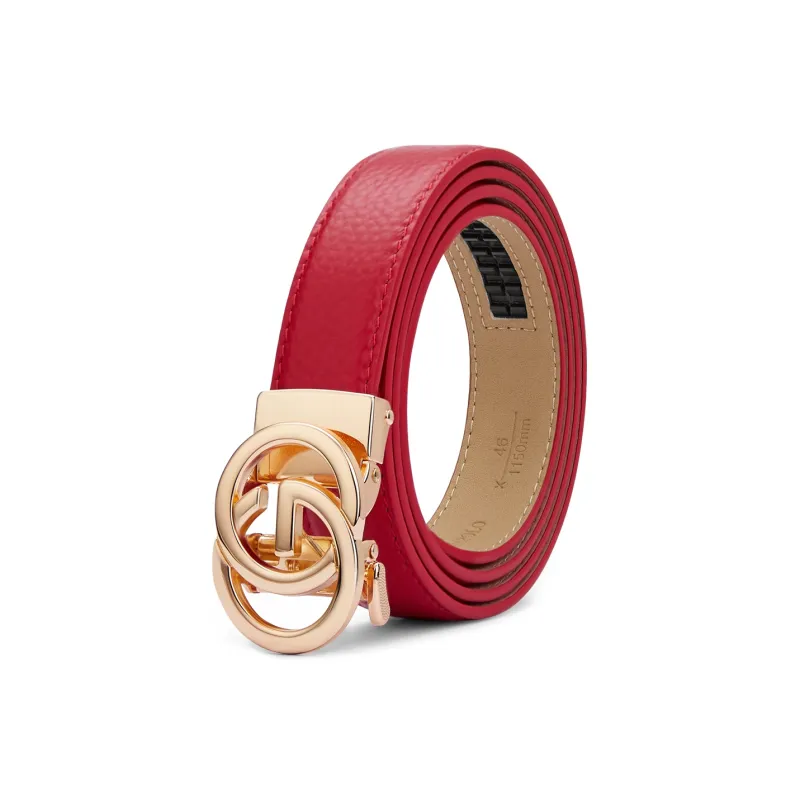 WilliamPOLO Cow Leather Belts Women's Multiple Colors 2.4cm-18