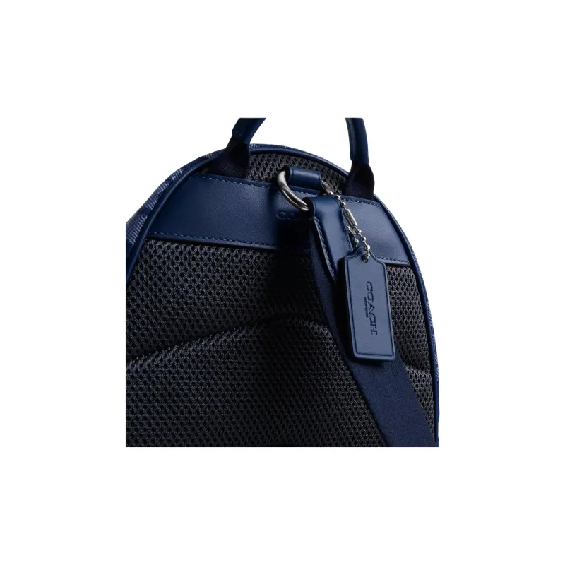 COACH Charter Denim With Calfskin Sling Bag Small Size Men's Dark Blue-4