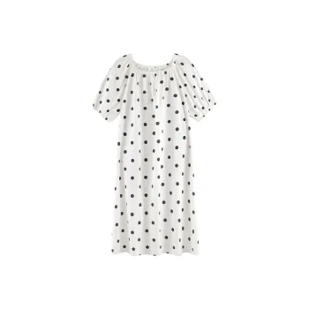 XIAFENYAN Nightgown Women's Apricot