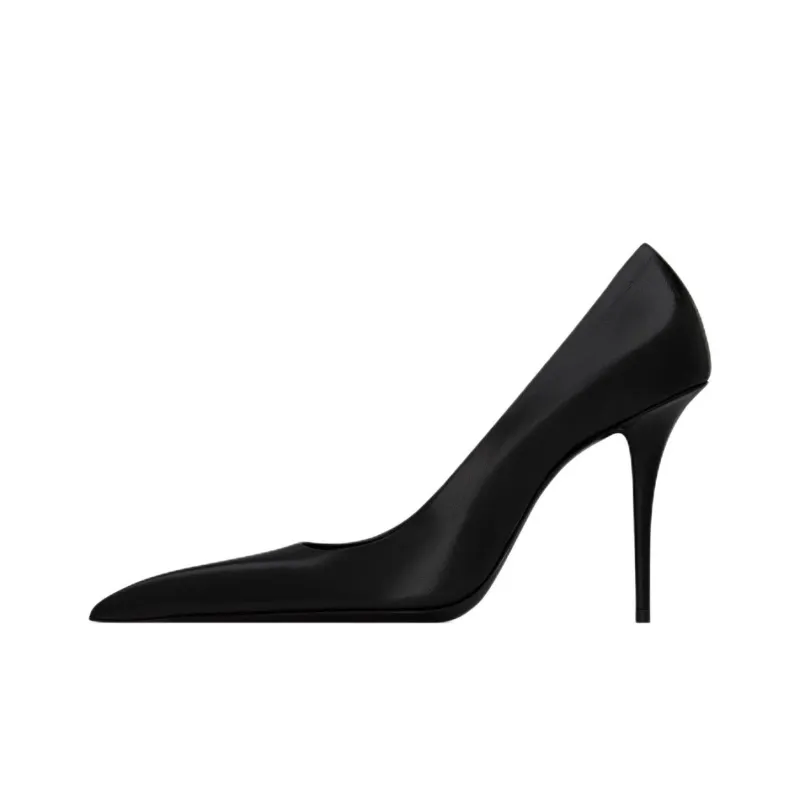 SAINT LAURENT Élysée Slim Heel High Heels 10.5cm Women's Black-0