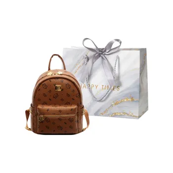 Miss Angel PU Backpack Women's Brown/Pink/Black