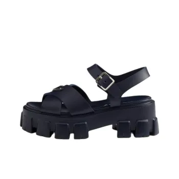 PRADA Monolith One Strap Sandals 5.5cm Women's Marine Blue
