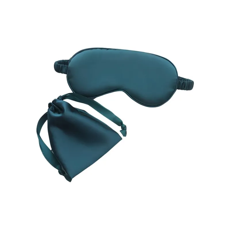 YUNNA Exterior Stretch Faux Silk Fabric Interior With Soft Silk Wadding Eye Masks Gold/Black/Business Gray/Dark Blue-4