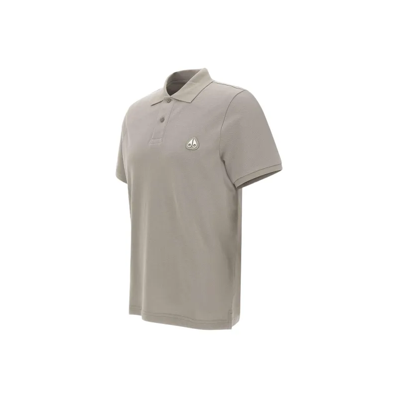 Moose Knuckles Logo Plaque Short Sleeved Polo Shirt-2
