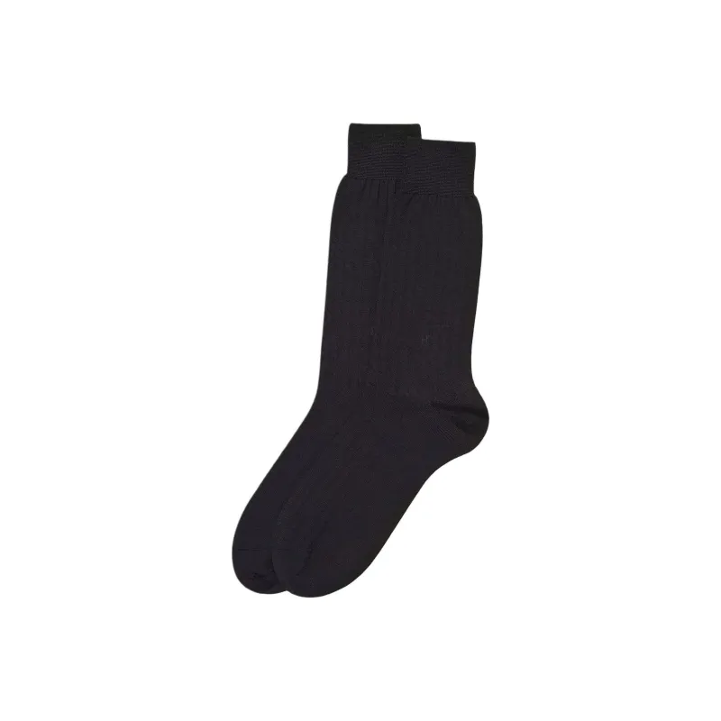 HERMES Mid Calf Socks Men's 1 Pack Black-0