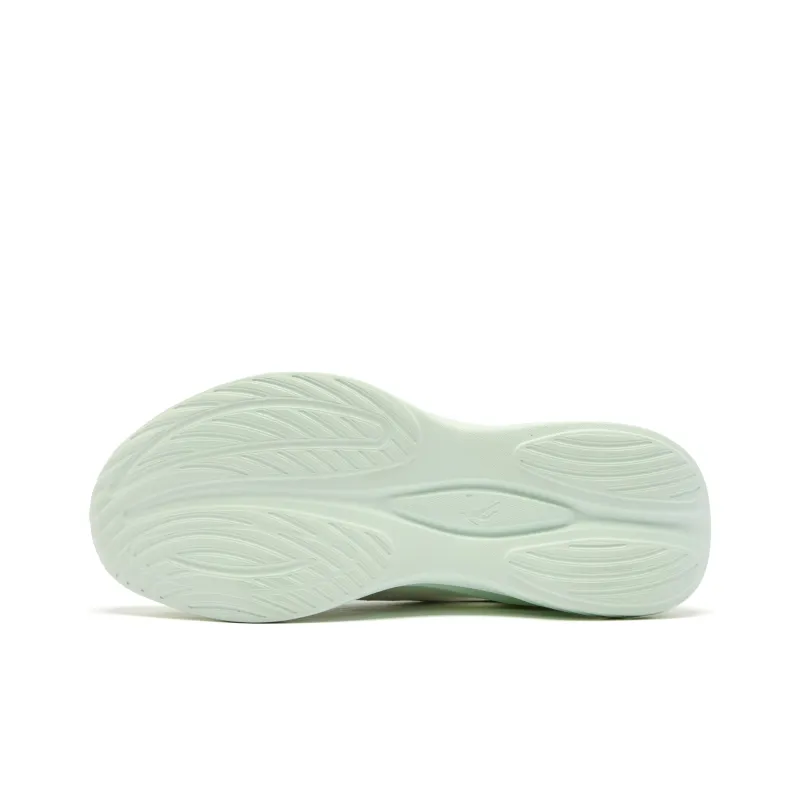 QIAODAN Cushioned Slip Resistant Abrasion Resistant Low Top Casual Running Shoes Men's Snow Mist Green-4