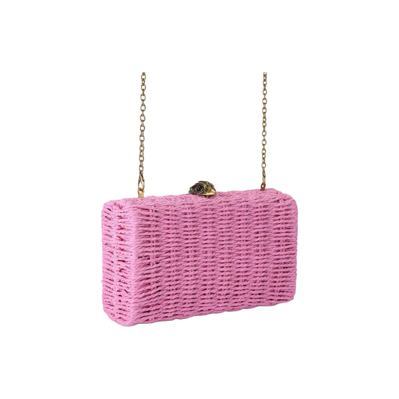 Kurt Geiger London Raffia Clutch Women's Pink-2