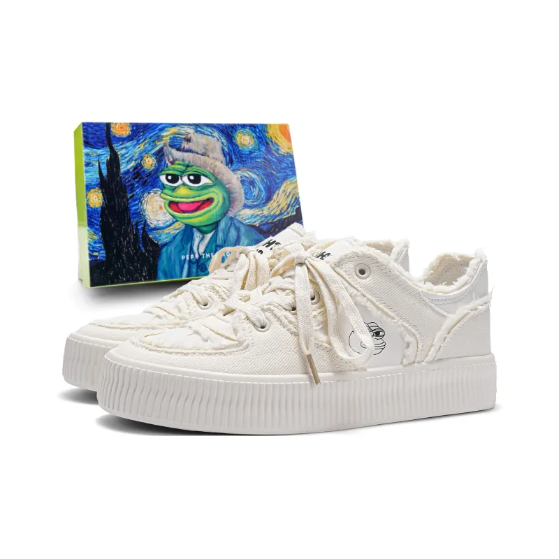 Pepe The Frog Low Top Skateboard Shoes Unisex-14