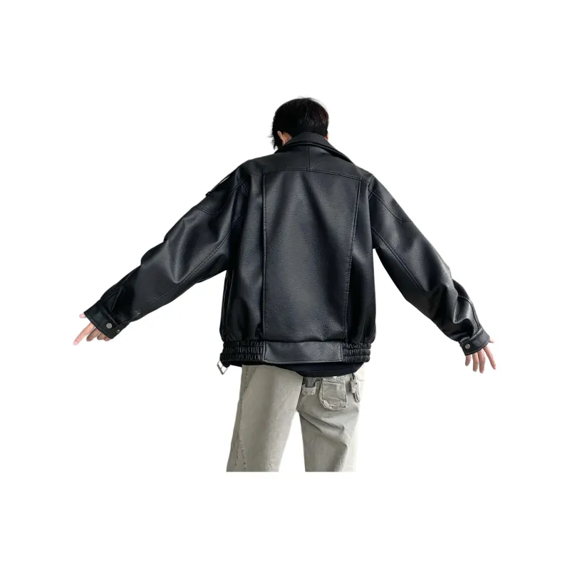 ZYKY Leather Jacket Unisex Black-1