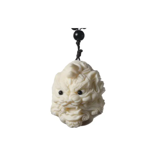 BUDOUXIAOAI Handlebar Piece White Jade/Pale Greenish White Jade Unisex