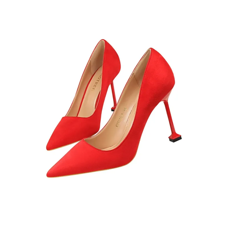 QITUMAUL Slim Heel High Heels Women's-10