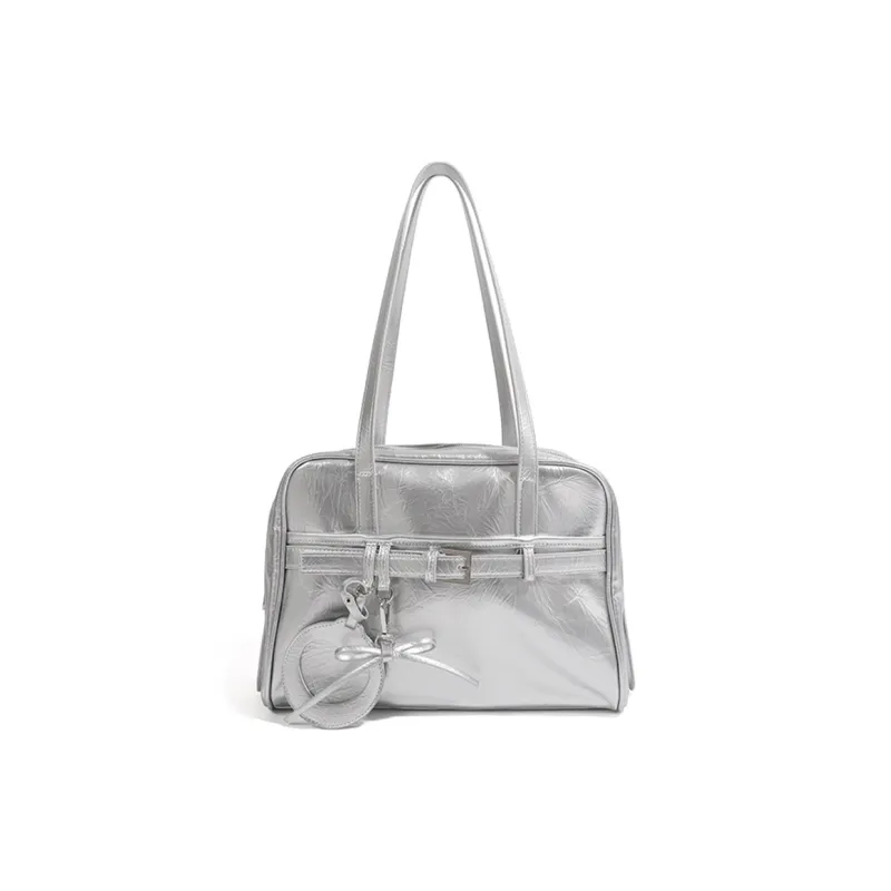 UNITE STAR PU Tote Bag Shoulder Bag Regular Women's Pink/Silver/Black-2