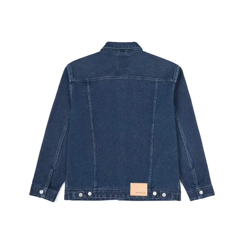 SIMWOOD Denim Jacket Men's Washable Vintage Blue-1