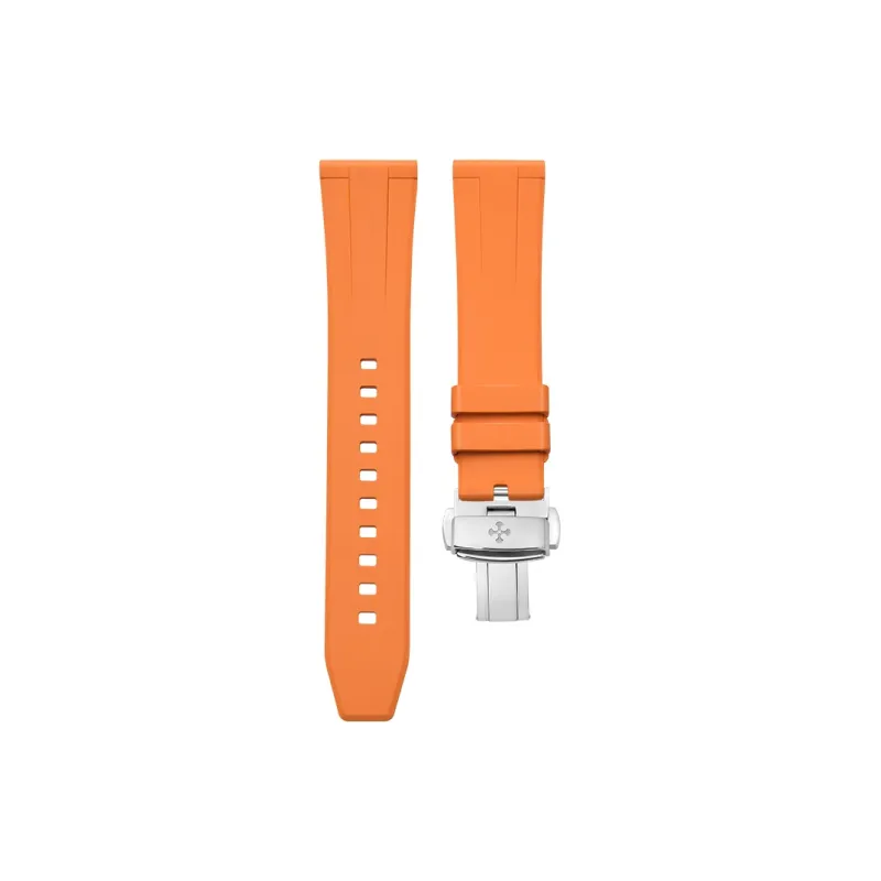 VAGENARI Watch Bands High-End Fluoroelastomer Flat Head All Sizes 18 19 20 21 22 23 24mm Unisex-24