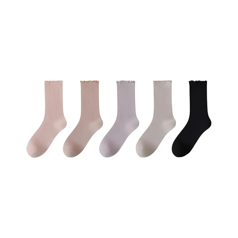 Temooues Mid Calf Socks Women's Combo Set-14