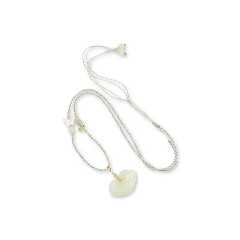 TIANTAISHAN Hetian Jade Pendants Pale Greenish White Jade Unisex-0