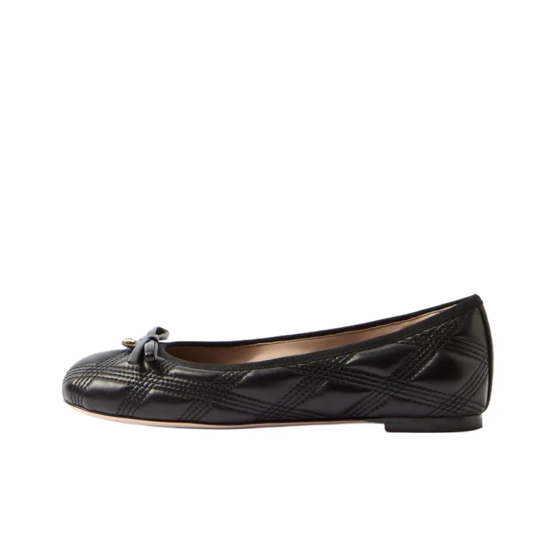 Valentino Bow Casual Single Shoes Women's Black-0