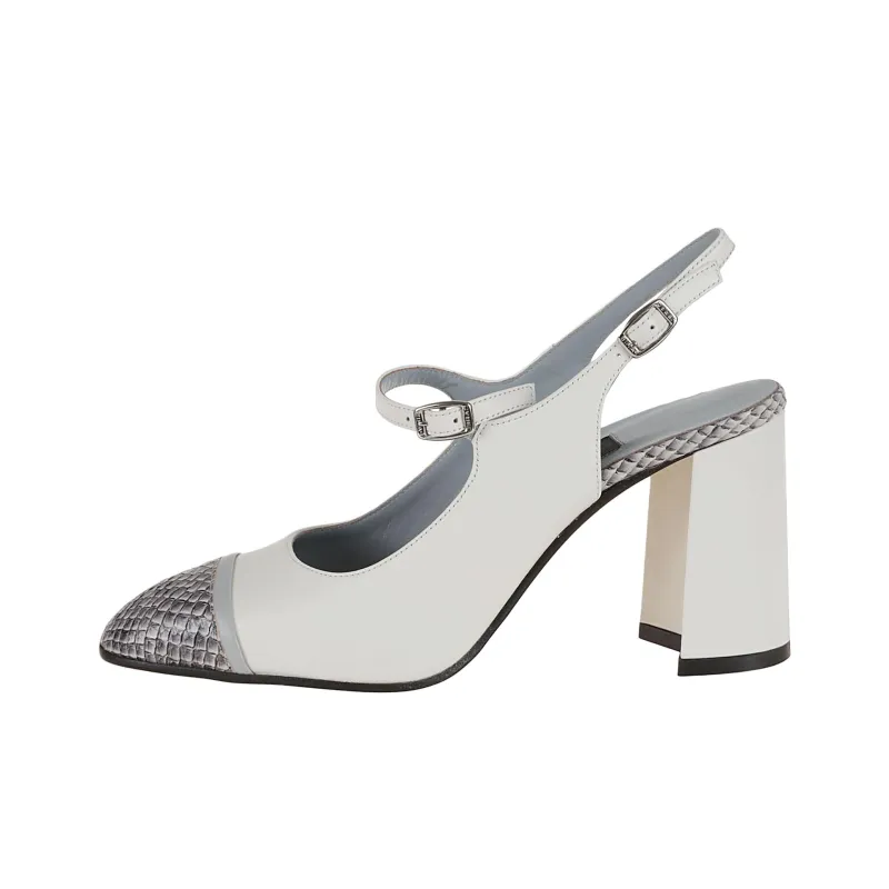 Carel Paris Espiegle Chunky Heel High Heels 6cm Women's White-0