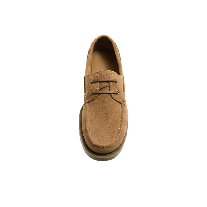 ZARA Boat Shoes Men Brown-3