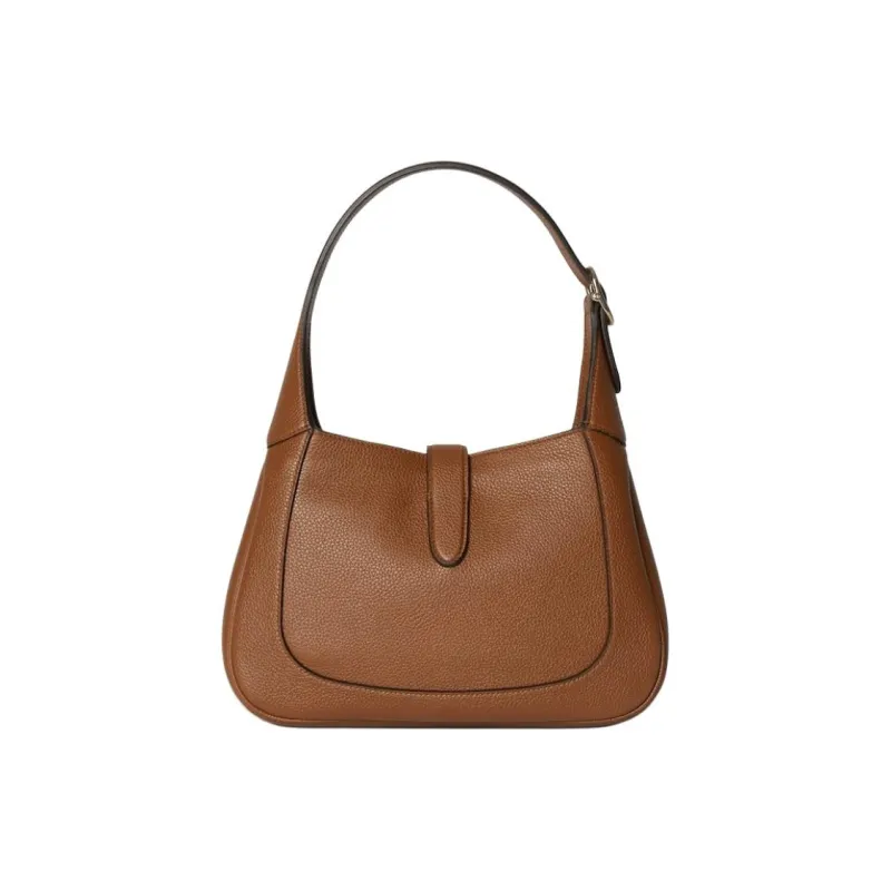 GUCCI Jackie 1961 Calfskin Shoulder Bag Small Size Unisex Brown-4