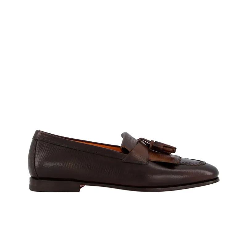 Santoni Tassel Detail Slip On Loafers-1