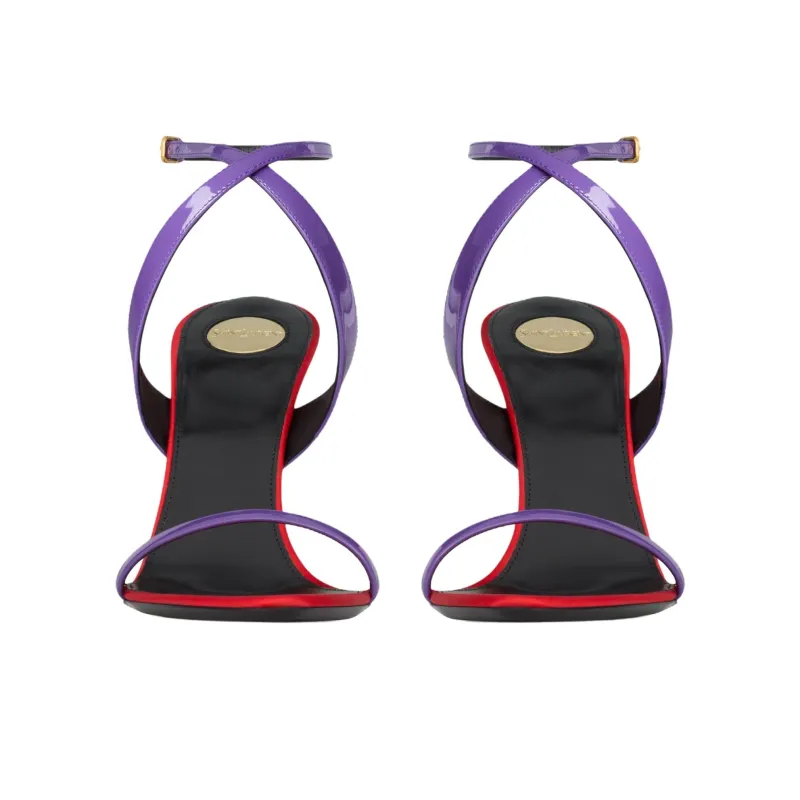 SAINT LAURENT TALLULAH One Strap Sandals 11cm Women's Purple-2