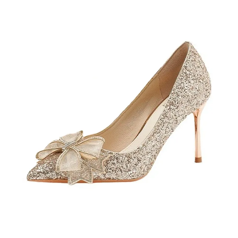 KATHRYN WILSON Slim Heel High Heels Women's Gold-0