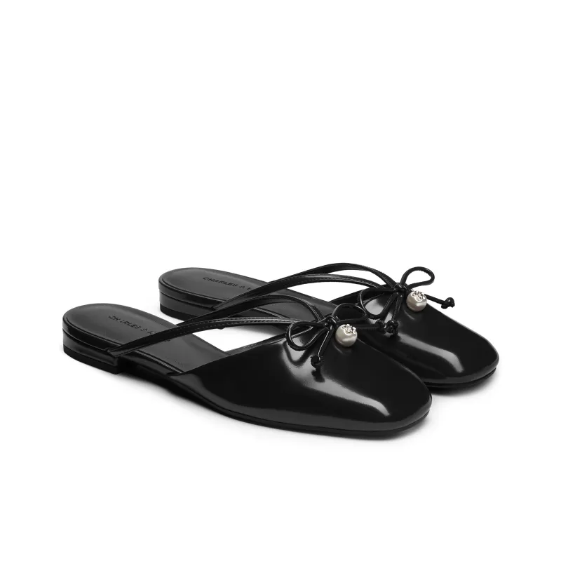 CHARLES&KEITH Composite Sole Closed Toe Slippers 1.6cm Women's-5