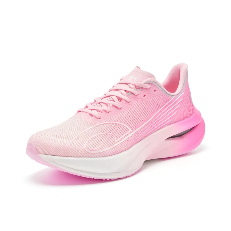 QIAODAN Cushioned Slip Resistant Abrasion Resistant Low Top Casual Running Shoes Men's Pink-2