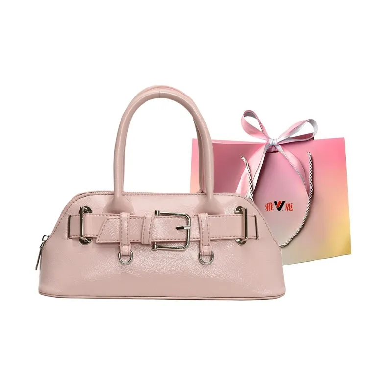 Yalu PU Bowling Bag, Shoulder Bag, Crossbody Bag, Handbag Women's White/Black/Yellow/Pink/Blue-21