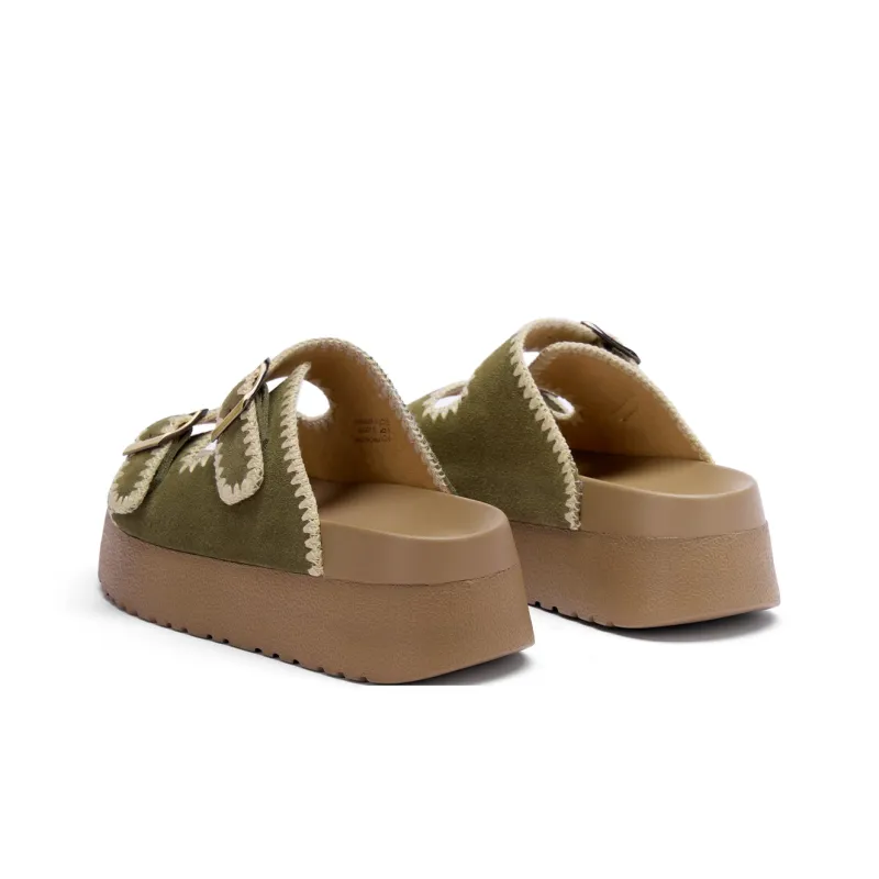 Hotwind Biscuit Boken Collection Slip Resistant Abrasion Resistant Slide Slippers Women's-3