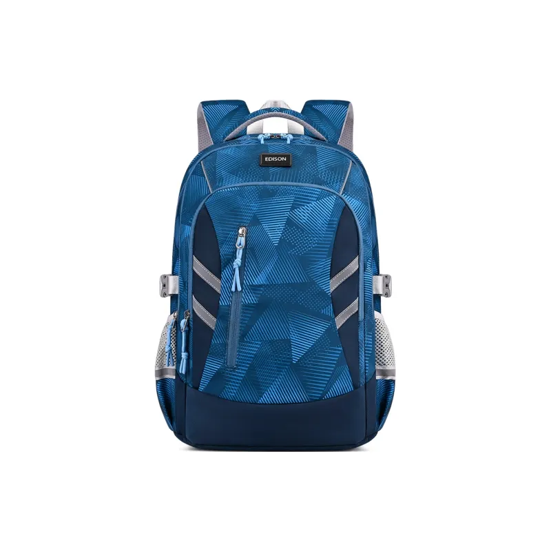 EDISON Oxford Backpack Regular Unisex Black/Gray/Blue-5