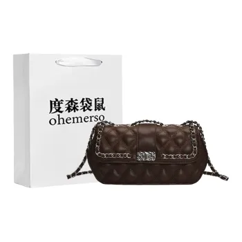 Dusen Kangaroo PU Shoulder Bag Women's Multicolor