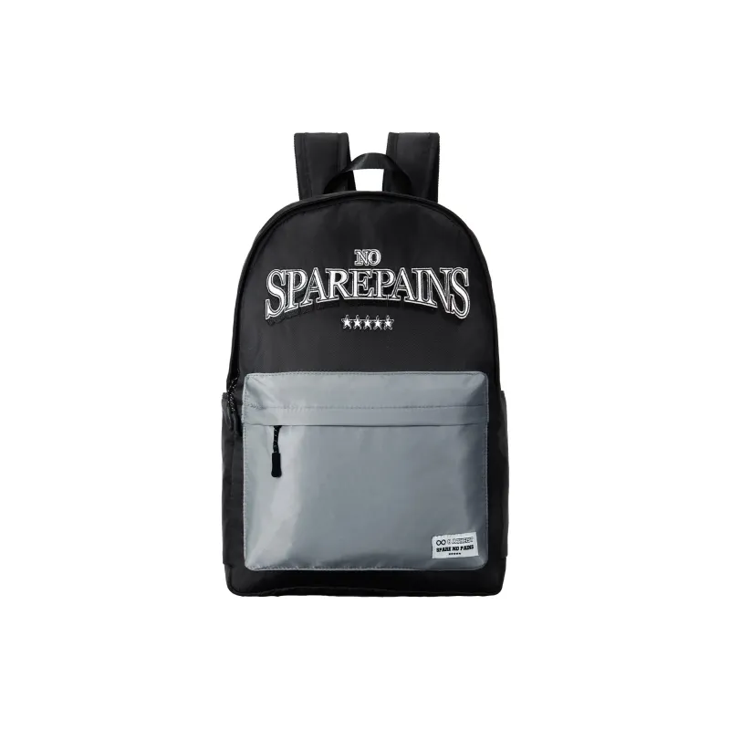 Spare No Pains. Polyester Backpack Regular Unisex White-14