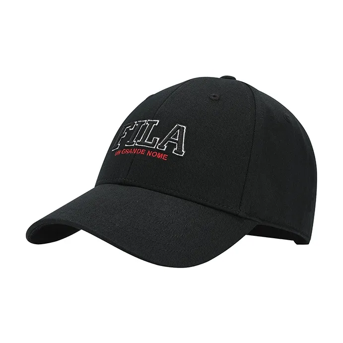 FILA ORIGINALE Cotton Baseball Caps Men's Jet Black-1