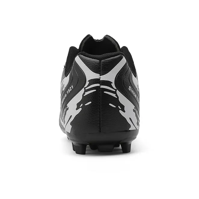 Binary FG Firm Ground Cushioning Abrasion Resistant Lightweight Slip Resistant Soccer Shoes Unisex Black-5