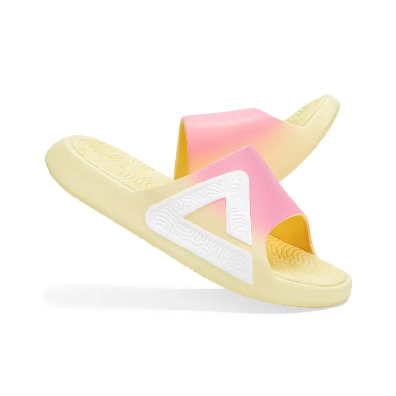 PEAK State Pole Guochuang Slippers Slip Resistant Odor Resistant Abrasion Resistant Slide Slippers Unisex Yellow Pink-4