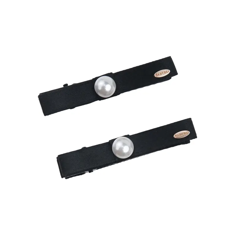 BABYBEI One Word Elegance Elegant Minimalist Style Versatile Black Beige Hair Clips Women's-0