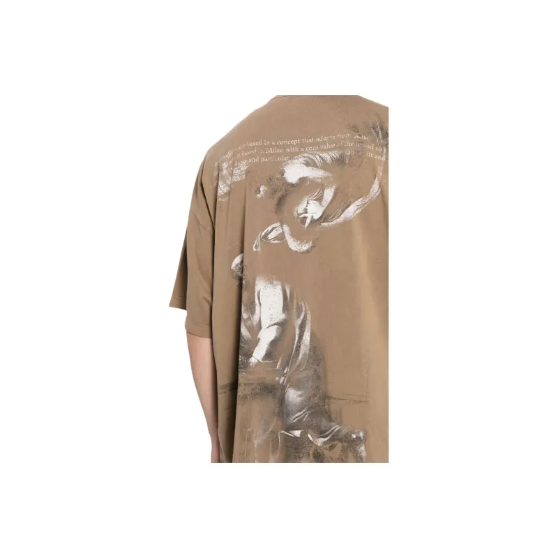OFF WHITE T Shirt Loose Fit Men's Brown-4