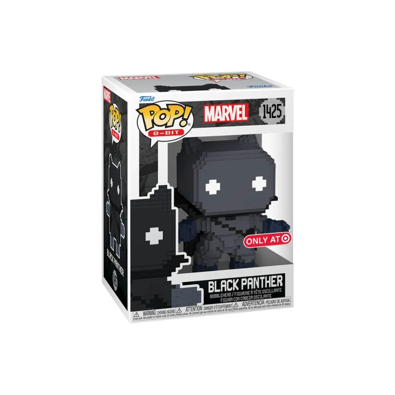 Funko Marvel Classic 8 Bit Pixel Art Black Panther Chibi Figures-1