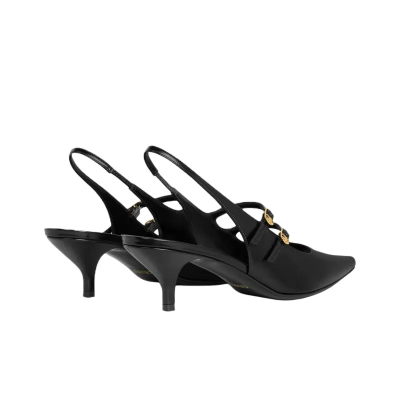 CELINE JUDY Slim Heel High Heels 5.5cm Women's Black-3