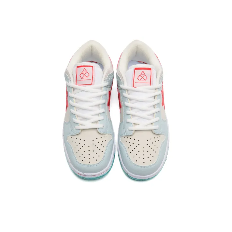 Teddy Bear Collection Coverage Slip Resistant, Abrasion Resistant, Lightweight Low Top Skateboard Shoes Unisex Cyan Red-3