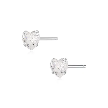 Lady Go Silver Stud Earrings Women's