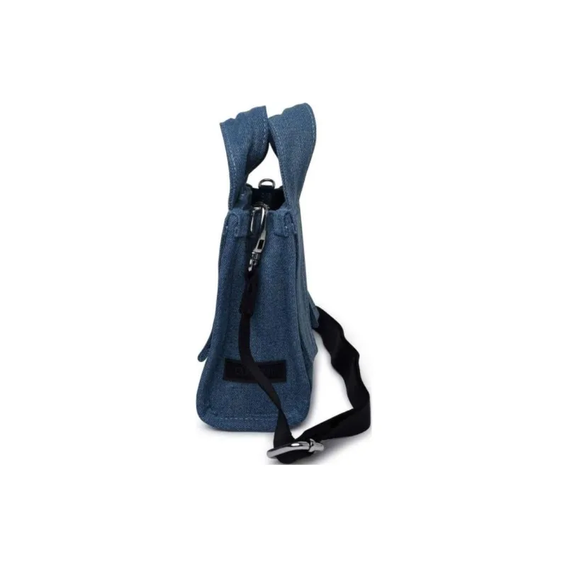 GANNI Tech Logo Printed Denim Mini Tote Bag-2