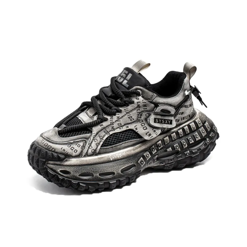 Budding Bear Anti Slip Wear Resistant Breathable Height Increasing Low Top Chunky Sneakers Men's Box-22